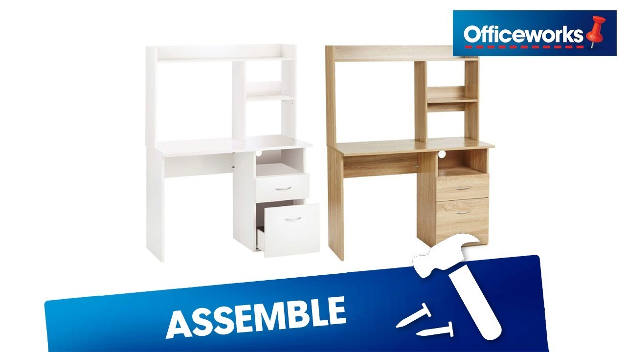 How To Assemble The Oxford Hutch Study Desk Youtube