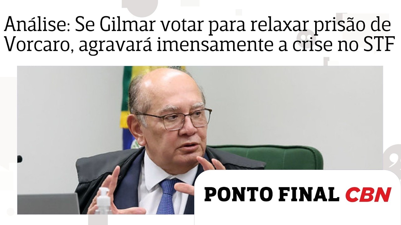 Análise: Se Gilmar votar para relaxar prisão de Vorcaro, vai agravar imensamente a crise no STF