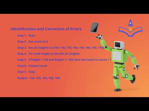 identification and correction, trace table, using invalid data types