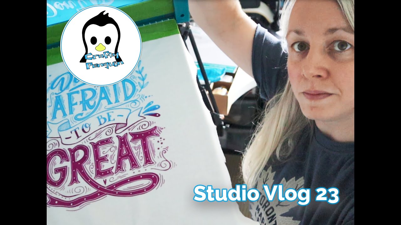 Studio Vlog 23 - Crafty Penguins third birthday and more screen printing experiments