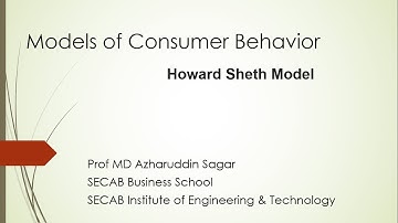 HOWARD SHETH MODEL OF CONSUMER BEHAVIOUR