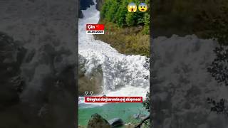 Çin 🇨🇳 Qinghai dağlarında çığ düşmesi. #iklim #news #haberler