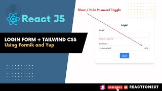 Creating a Secure Login Form in React with Tailwind CSS, Formik, and Yup