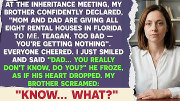 At The Inheritance Distribution, My Brother Claimed It All. But I Smiled: "Dad, Don’t You Know?"...