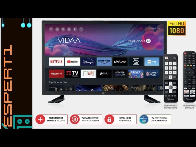 Smart TV TuTu 25 Pollici Full HD - WiFi, App Store, Triplo Tuner, Modalità Hotel, 2024 - Foto 6