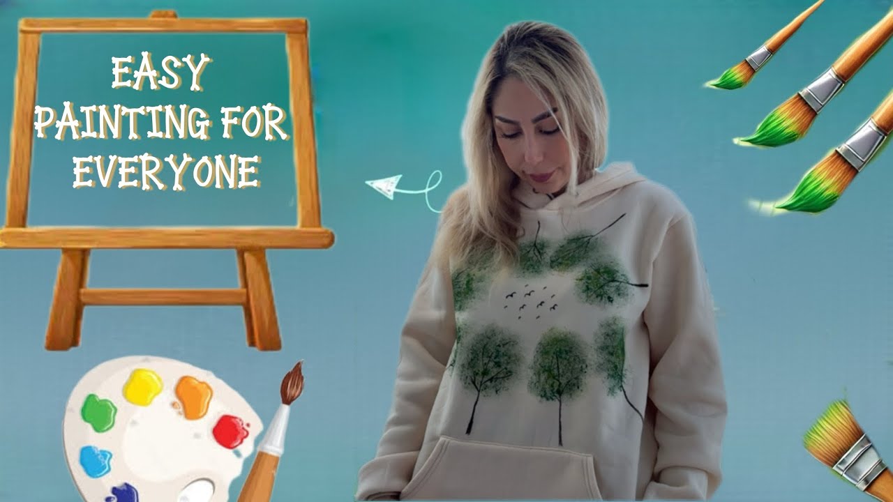 Easy, Tree Painting, Clothes, Fabric Art, Beginners