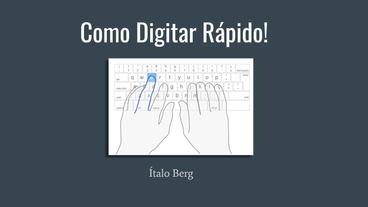 Como DIGITAR rapido sem olhar para o teclado!!! #digitar #wpm #10fastf