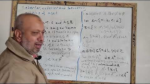 Interior Exterior and Boundary points