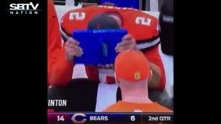 Famous Johnny Manziel Throws INT & Head Butts Microsoft Tablet on Sideline! | 49ers vs. Browns | Net Worth