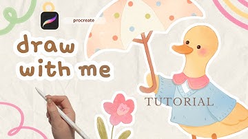 Procreate Tutorial ✎ How to Draw a Duck | Digital Art for Postcard Design (Step-by-Step Speedpaint)
