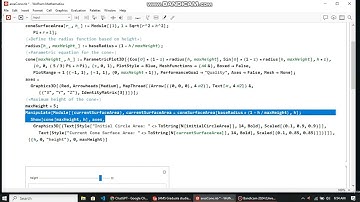 Circle to cone folding in Mathematica