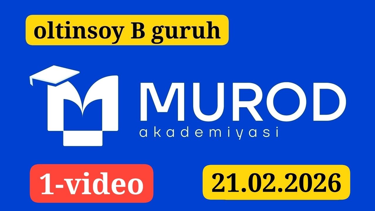 OLTINSOY B GURUH. YOSH IQTIDOR EGALARI 2-QISM 5-MAVZU. 21.02.2026