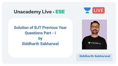Solution of BJT Previous Year Questions Part - I by SIddharth Sabharwal (AIR 03) | Unacademy Live