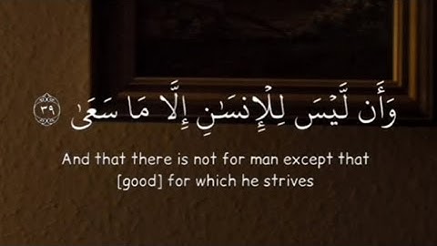 وأن ليس للإنسان إلا ما سعى - المنشاوي - سورة النجم