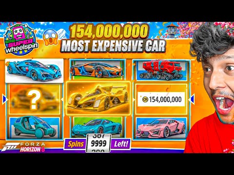 $154,000,000 FINALLY MOST EXPENSIVE CAR😱LUCKIEST 1000+ WHEEL SPIN EVER | FORZA HORIZON 6