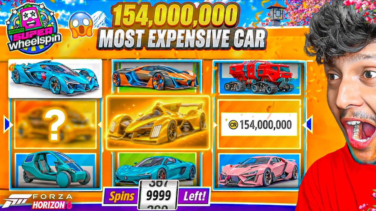 $154,000,000 FINALLY MOST EXPENSIVE CAR😱LUCKIEST 1000+ WHEEL SPIN EVER | FORZA HORIZON 6