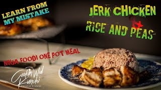 ONE POT JERK CHICKEN AND RICE AND PEAS IN THE NINJA FOODI || Watch to the end to see my HUGE Mistake