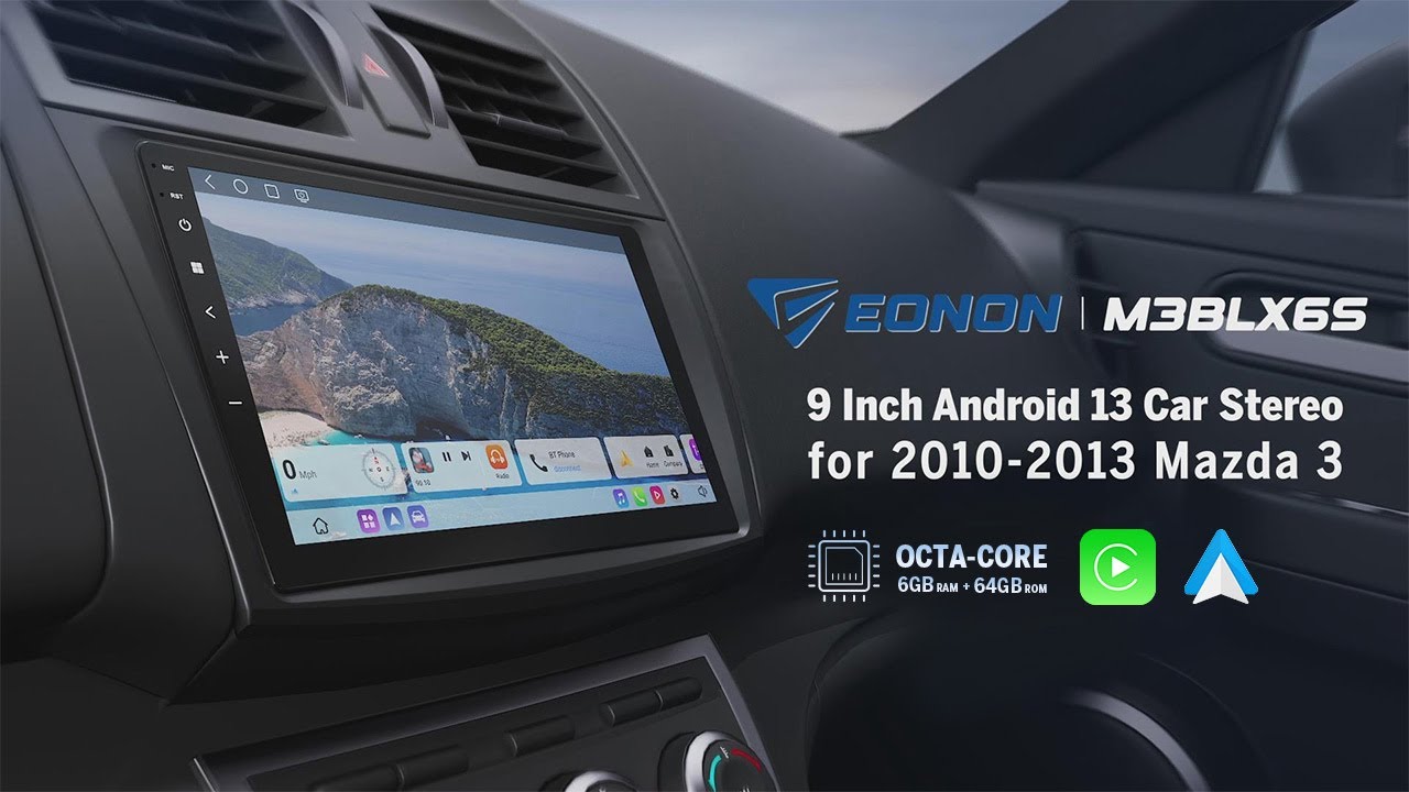 2025 EONON M3BLX6S Android 13 Car Stereo for 2010-2013 Mazda 3