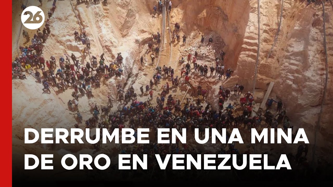 VENEZUELA | Derrumbe en una mina de oro - YouTube
