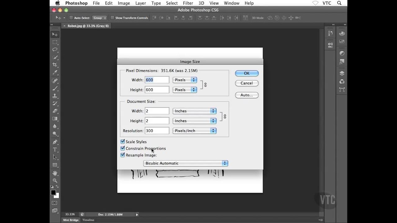 Photoshop tutorials 28 Using the Image Size Dialog - YouTube
