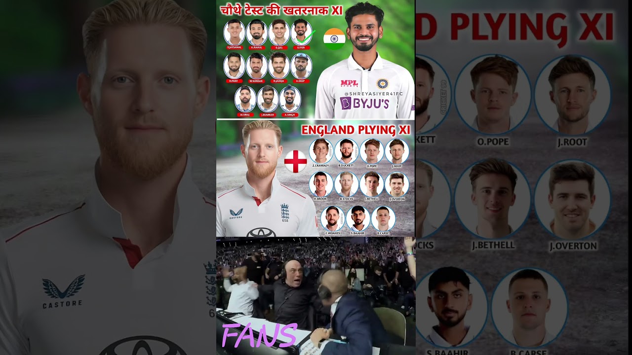 4th test match possible playing 11 in both teams Ind vs eng test match 🤫🤫🤫🤫🤫😜😜😜