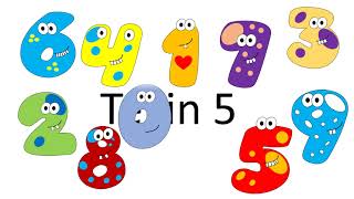 Syfers -  Leer Nombers - Tel in 5 tot 50 - Educational video
