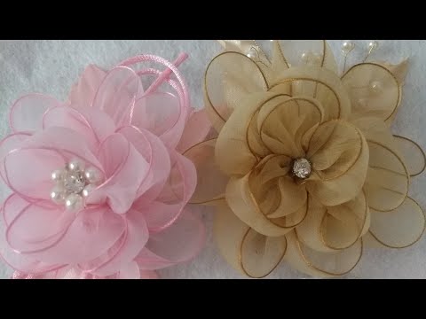 Ribbon arrangement for flower girls. tsvety flowers diy