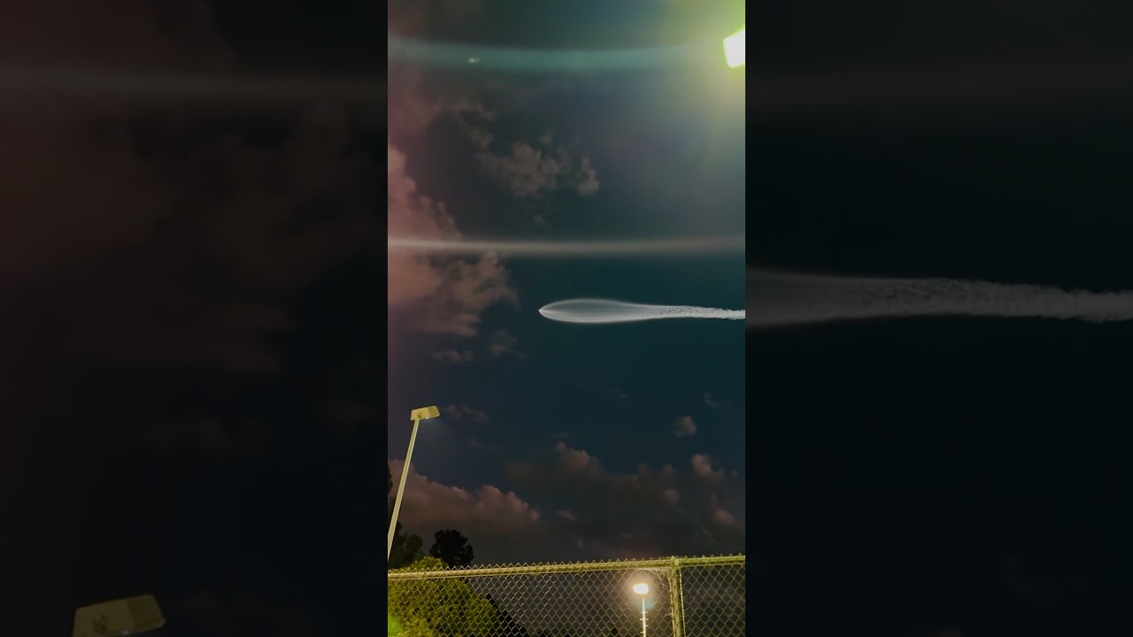 SpaceX rocket glows over Los Angeles 6/23/24. 🚀🛰️🧑🏻‍🚀 