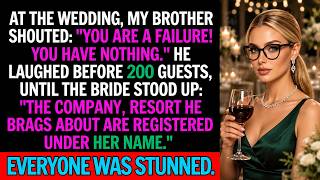 Full At the Wedding, My Brother Called Me a Failure Until the Bride Revealed I Own His Company and Resort Update