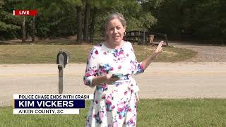 Stolen Aiken Public Safety patrol car crashes following chase