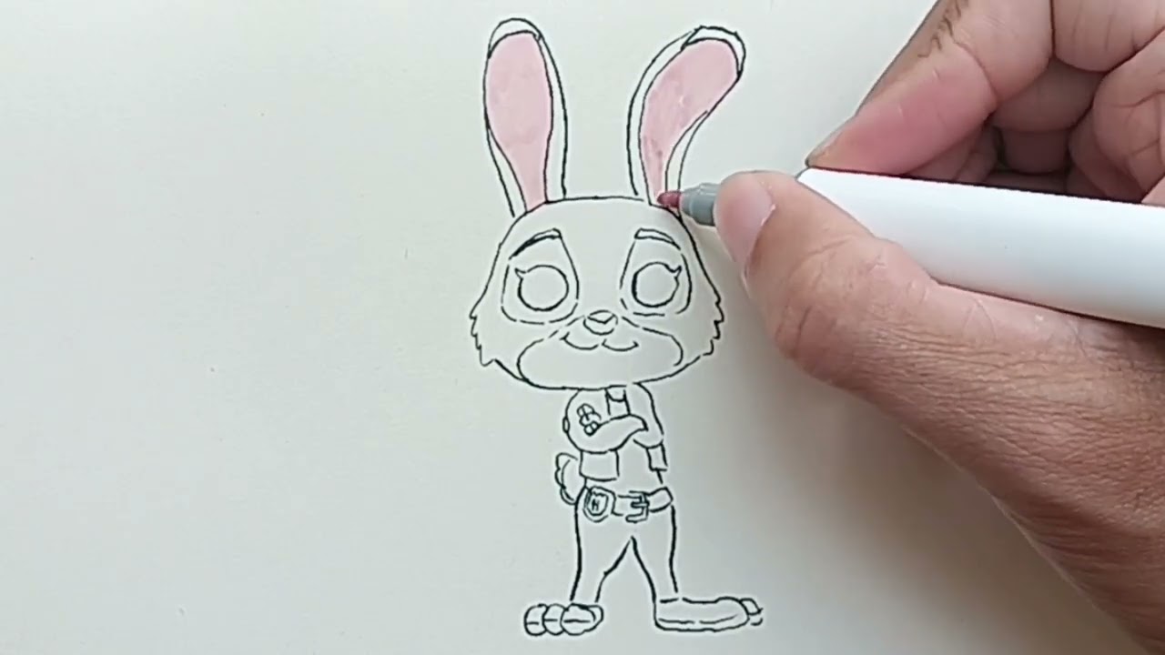 Drawing Funko Pop Judy Hopps from Zootopia 2