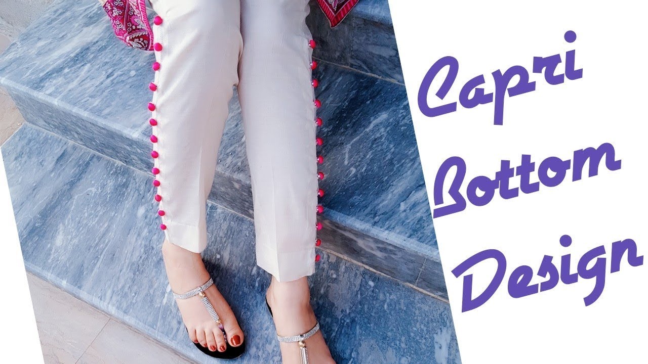 capri bottom design 2020, new capri bottom design, capri stylish trouser