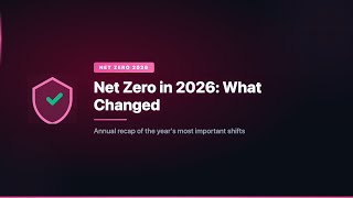 Net Zero in 2026: What Changed