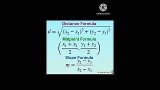 Distance formula,midpoint formula,slope formula for class 11th maths #class11th #straightline #maths