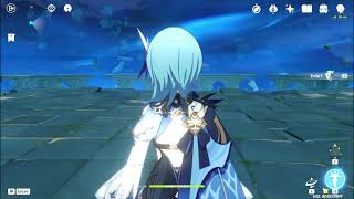 Lv.90 Cryo Eula C0 vs Dvalin Solo