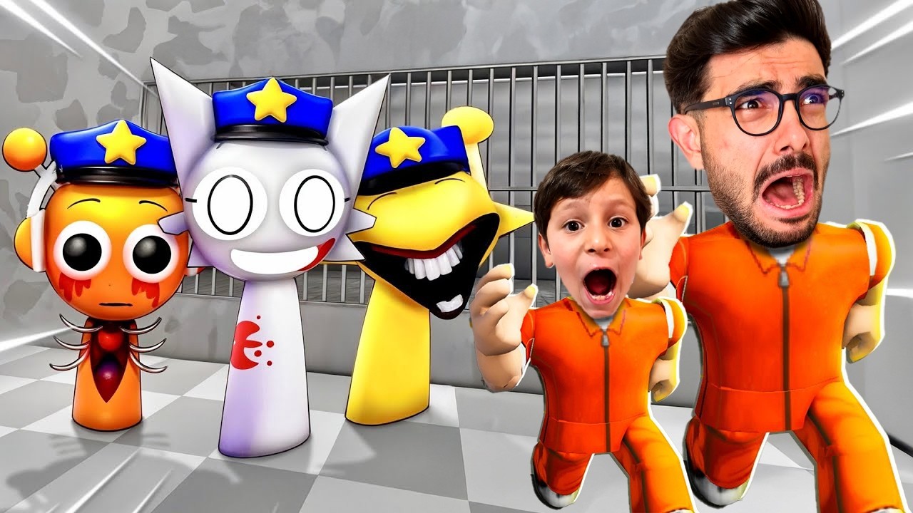 بلاك حبسني مع بلال في عالم سبرانكي 😭 sprunki prison cell