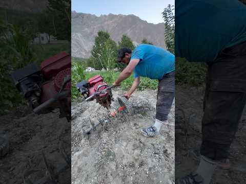 How to Plowing the land by mine machine #plowing #machine ##shortsfeed