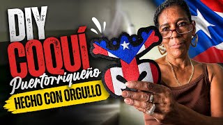 Embroidering a 7 inch Puerto Rico Coqui
