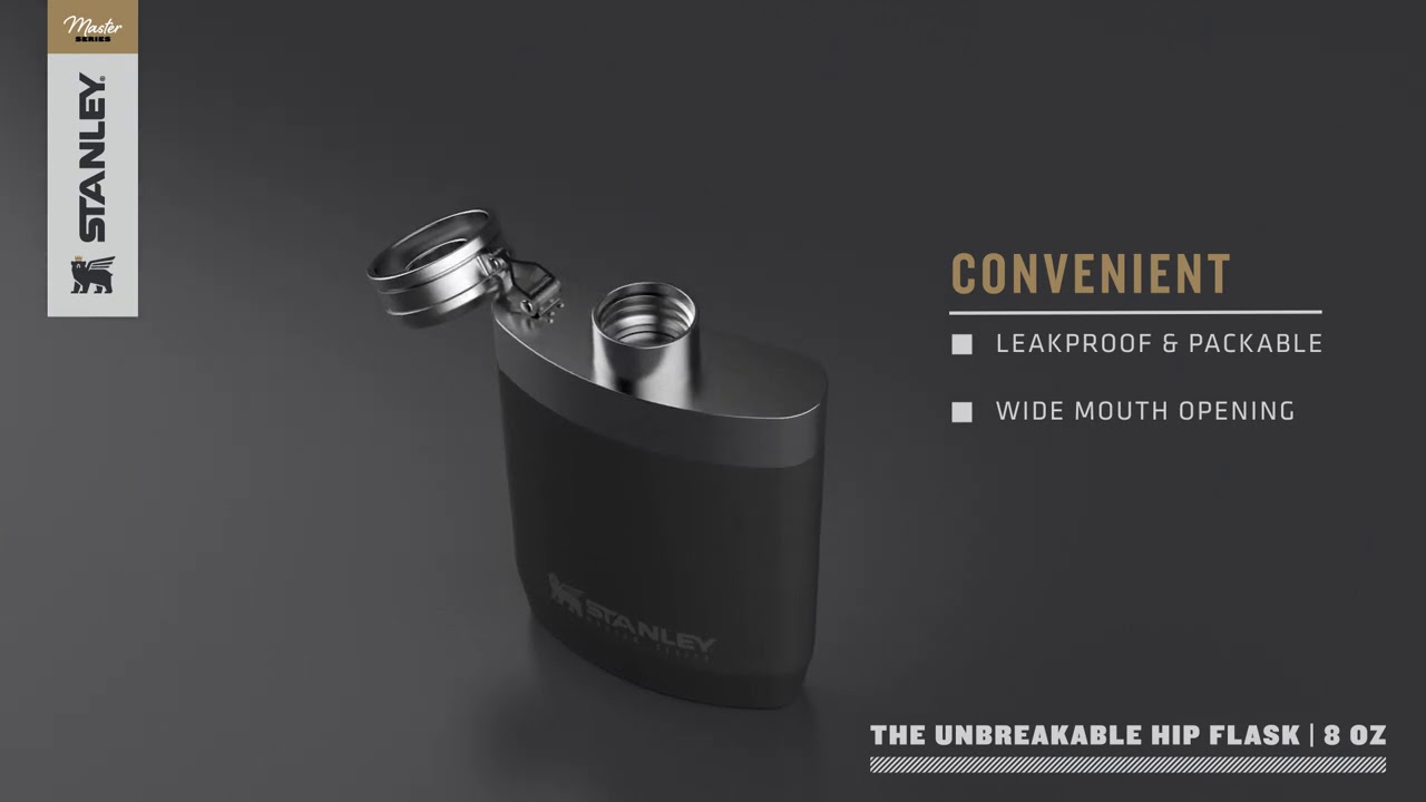 Master Unbreakable Hip Vacuum Flask, 8 oz