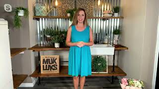 MUK LUKS Dream Weave and Eyelet Lounge Dress on QVC