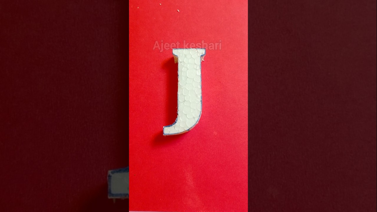 Thermocol Letter J | J Letter Design | Thermocol Craft Ideas 
