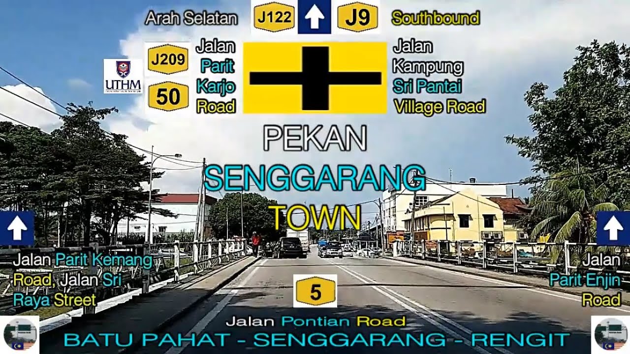 V61: Batu Pahat-Senggarang-Rengit,Bukit Batu,Pantai Punggur, Parit Botak, UTHM,Eid Al-Fitr Mubarak,