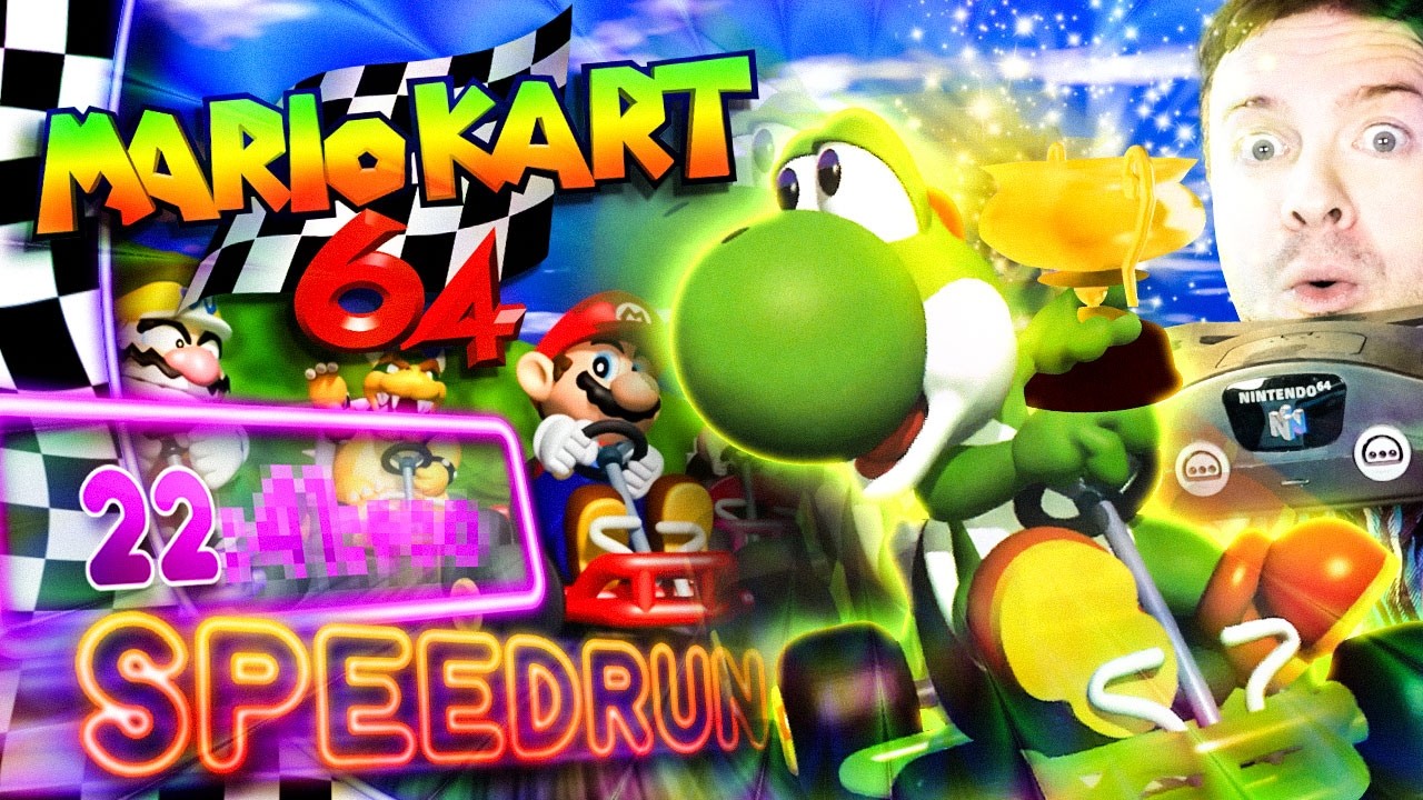Mario Kart 64 SPEEDRUN Any% Skips (World Record) | Domtendo Reaktion