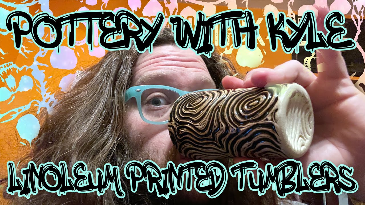 Pottery with Kyle: Linoleum Printed Tumblers