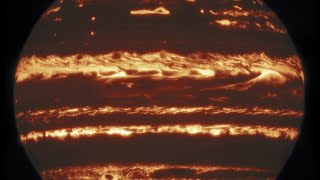 Jupiter looks like a 'jack-o-lantern' in high-res infrared views from the ground