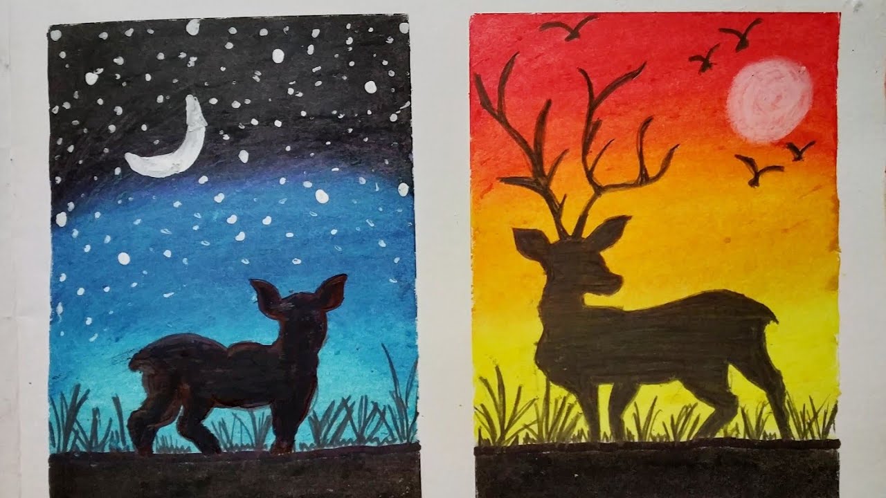 Deer Oil Pastel Drawing Easy YouTube