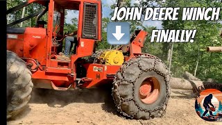 ITS FINALLY DONE | JOHN DEERE WINCH SWAP ON TIMBERJACK