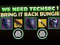 This Is Coming Back.. But When Bungie? Techsec Insane Gearset Is Not Farmable - Destiny 2