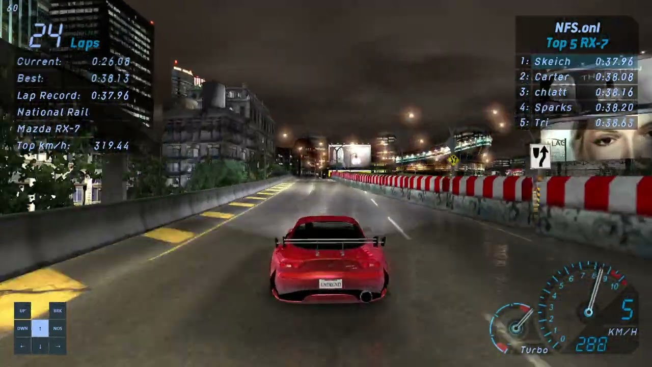 NFS Underground - Circuit: National Rail - 37.95 - No NOS