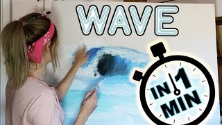 Speed Painting Tropical Beach Wave│In 1 Min